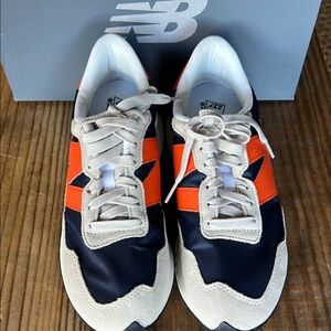 New Balance Navy and Bright Orange Athletic Shoes